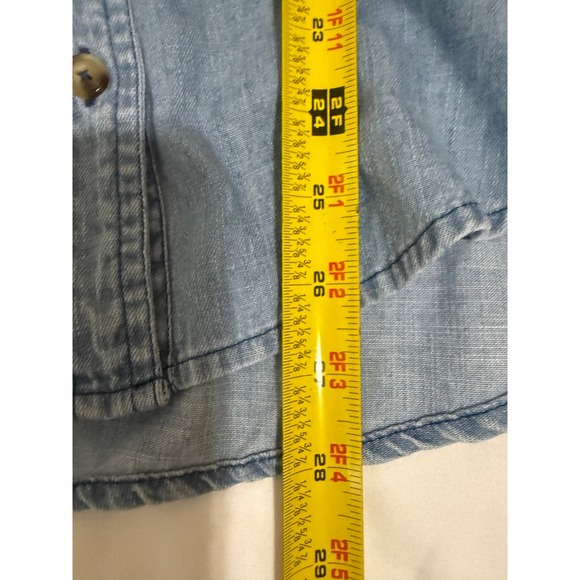 Billy T Womens Desert Embroidered Denim Shirt Blue Cotton Lyocell Cactus Sun M - Picture 12 of 12